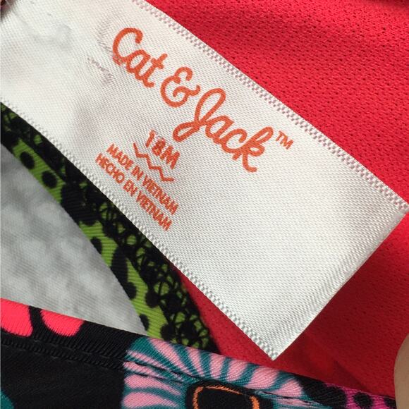 Cat & Jack Tropical Print Racer Back Swim Suit 18M - Picture 6 of 6